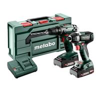 Metabo Set Combiné 2 8 1 Set Combiné Sans Fil Li-Ion Dans La MetaBox (2x 2.0Ah)