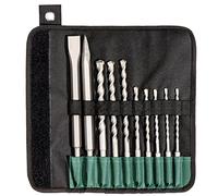 metabo Set de 10 Forets et Burins SDS-plus SP, Perçage et Démolition | Kit d'accessoires robustes pour béton et maçonnerie, avec mallette, idéal pour travaux exigeants, réf. 630824000