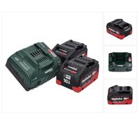 Metabo Set de base 18 V - 2x Batteries 10,0 Ah LIHD + Chargeur ASC 145 système CAS