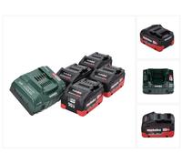 Metabo Set de base 18 V - 4x Batteries 10,0 Ah LIHD + Chargeur ASC 145 système CAS
