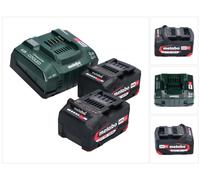 Metabo Set de base 2x Batteries Li-Power 4,0 Ah 18V CAS Li-Ion + Chargeur rapide ASC 145 (2x 625027000) (‭627378000‬)