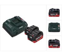 Metabo Set de base 2x bloc batterie LiHD 18 V 5,5 Ah Li-Ion Batterie CAS System ( 685122380 ) +ASC 145 chargeur AIR COOLED