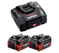 Metabo Set de base 2x bloc batterie LiHDX 18 V 8,0 Ah ( 2x 624975000 ) + chargeur ASC 290 ( 627370000 )