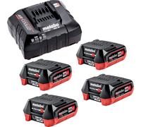 Metabo Set de base 4x bloc batterie LiHD 12 V 4,0 Ah ( 4x 625349000 ) + chargeur ASC 55 ( 627044000 )