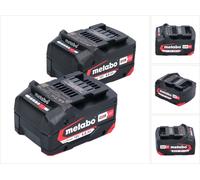 Metabo Set de batterie : 2x Batteries Li-Power 4,0 Ah 18 V CAS Li-Ion - indicateur de capacité de charge (2x 625027000)