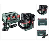Metabo Set SXA 18 LTX 125 BL Ponceuse excentrique sans fil 18 V 125 mm + AS 18 L PC Aspirateur compact ( 691199000 ) - sans batterie, sans chargeur