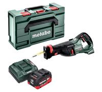Metabo SSEP 18 LT BL Scie sabre sans fil 18 V 32 mm Brushless + 1x batterie LiHD 10,0 Ah + chargeur + Metabox