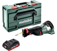 Metabo SSEP 18 LT Scie sabre sans fil 18 V 32 mm + 1x batterie LiHD 4,0 Ah + Metabox - sans chargeur