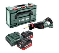 Metabo SSEP 18 LT Scie sabre sans fil 18 V 32 mm + 2x batterie LiHD 10,0 Ah + chargeur + Metabox