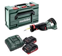 Metabo SSEP 18 LT Scie sabre sans fil 18 V 32 mm + 2x batterie LiHD 4,0 Ah + chargeur + Metabox
