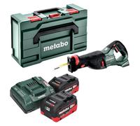 Metabo SSEP 18 LT Scie sabre sans fil 18 V 32 mm + 2x batterie LiHD 5,5 Ah + chargeur + Metabox