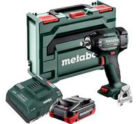 Metabo SSW 18 LTX 550 BL Visseuse à choc sans fil 18 V 550 Nm Brushless + 1x batterie LiHDX 4,0 Ah + chargeur + metaBOX