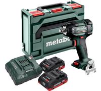 Metabo SSW 18 LTX 550 BL Visseuse à choc sans fil 18 V 550 Nm Brushless ( 602404800 ) + 2x batterie LiHD 4,0 Ah + chargeur + metaBOX