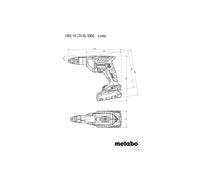Metabo Visseuse sans fil pour construction en bois HBS 18 LTX BL 3000, 18V/2x2Ah - 620062500