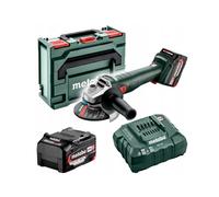 Metabo W 18 7-125 Meuleuse d angle sans fil (18V/2x4,0Ah/125mm) +MetaBOX 602371510