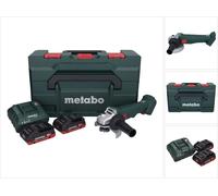 Metabo W 18 L 9-125 Meuleuse d'angle sans fil 18 V 125 mm + 2x batterie 4,0 Ah + chargeur + metaBOX
