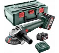Metabo W 18 L 9-125 Q Meuleuse d'angle sans fil (18V 2x5,2 Ah)+MetaBox165L 602249650