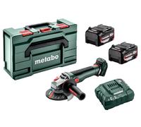 Metabo WB 18 LT BL 11-125 Ensemble De Bilan De Batterie LI-ion Rapide Rapide 18V (2x 5,2h) Dans Metabox