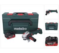 Metabo WB 18 LT BL 11-125 Quick Meuleuse d'angle sans fil 18 V 125 mm Brushless + 1x batterie 10,0 Ah + metaBOX - sans chargeur