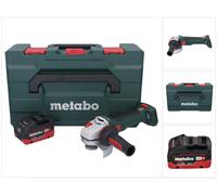 Metabo WB 18 LT BL 11-125 Quick Meuleuse d'angle sans fil 18 V 125 mm Brushless + 1x batterie 8,0 Ah + metaBOX - sans chargeur