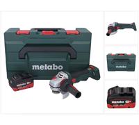 Metabo WB 18 LTX BL 15-125 Quick Meuleuse d'angle sans fil 18 V 125 mm Brushless + 1x batterie 8,0 Ah + metaBOX - sans chargeur