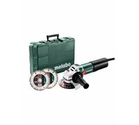 Metabo Meuleuse d'angle WEQ 1400-125 125 mm 1400 W - Set 2 disques diamantés - Valise