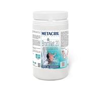 Metacril Brom Net 20, Pastilles de Brome à Dissolution Lente, 20 g, pour piscines et spas - 1 KG