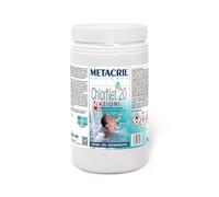 Metacril Chlor Net 20 4 Actions - 1 KG | Chlore Multi-Action en pastilles de 20g, pour Piscine et Hydromassage