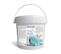 Metacril Chlor Net 20 4 Actions - 5 KG | Comprimés de chlore multiactions à dissolution lente de 20 g pour piscines et bains à remous
