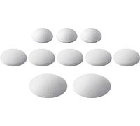 Metafranc 431836 Lot de 10 butées de porte autocollantes Blanc Ø 30 mm + 40 mm + 60 mm Protection murale fiable pour l'ouverture en douceur des portes et fenêtres