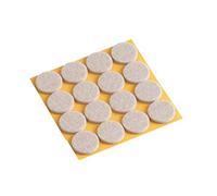 Metafranc 644816 Lot de 16 patins en feutre autocollants - Beige - Protection efficace de vos meubles et chaises pour sols délicats/patins de chaise/patins de sol/patins de chaise/patins de