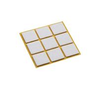 Metafranc 645156 Lot de 9 patins en feutre autocollants Blanc 25 x 25 mm Protection efficace de vos meubles et chaises pour sols délicats