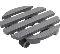 Metafranc 825240 Chariot pour Plantes Ø 300 mm - Charge maximale 60 kg - Plaque de pin striée - Gris - roulettes TPE avec 2 blocages/Rouleau d'intérieur/Aide au Transport des Plantes