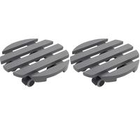 Metafranc 825240 Chariot pour Plantes Ø 300 mm - Charge maximale 60 kg - Plaque de pin striée - Gris - roulettes TPE avec 2 blocages/Rouleau d'intérieur/Aide au Transport des Plantes (Lot de 2)