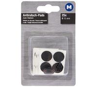 Metafranc Diamètre 15 mm - Auto-adhésif - Noir - 25 pièces - Amortisseur de chocs pour meubles et articles - Ensemble EVA - Patins en caoutchouc - Tampons antidérapants - 646076 - Noir - Ø 15 mm (25