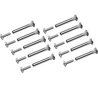 Metafranc Lot de 10 vis de raccordement avec filetage M4 en acier galvanisé - Idéales pour connecter des meubles, 361796