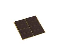 Metafranc Lot de 8 patins en feutre autocollants - 22 x 36 mm - Marron - Protection efficace de vos meubles et chaises - Pour sols délicats - 645126
