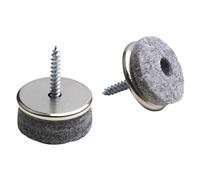 Metafranc TopSoft 644366 Lot de 4 patins en feutre avec vis Gris Ø 28 mm