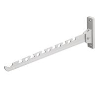 Metafranc Ventilateur pour vêtements blanc, 330 x 28 mm, capacité de charge de 20 kg, matériau robuste, fonction de pliage peu encombrante, tringle à vêtements, crochet mural, crochet pliant/support de suspension, 0250087