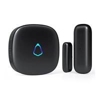 METAK Sonnette de porte sans fil avec capteur de contact ouvert avec portée de 152,4 m, 58 sonnettes et 5 niveaux de volume pour entreprise/magasin/maison/bureau lors de l'entrée, 1 émetteur + 1