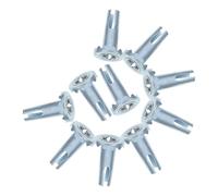Métal Douilles de Roulettes 10 Pièces pour Chaise de Bureau | Manchon D'insertion de Tige, Fer Argenté, du Bruit, Connexion Stable, Installation Facile
