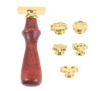 Métal et Bois Kit de Sceaux de Cire Vintage pour Enveloppes | Or, Léger et Portable, Rangement Pratique, pour Cartes de Vœux et Correspondance
