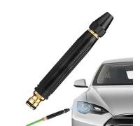 Metal Hose Nozzle High Pressure Wand - Adjustable Water Sprayer | 3 Spray | Rust-Resistant Metal & ABS Construction, Compact 4.33x1.18 In (80g), 3-Mode Rotating Spray Head, For Car Wash, Garden & Yard