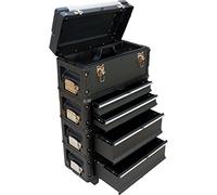 Métal Outil Trolley XXL serie type 305 avec verroillage du tiroir et serrure de AS-S, Farbe:Schwarz+OBox