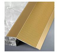 Metal Waterproof Commercial Transition Pieces Reducer,Uneven Flooring Transition Strip for Threshold Less Than 4.5cm, Heavy Duty Cuttable Floor Edge Trim(Gold,135cm/53.1in)