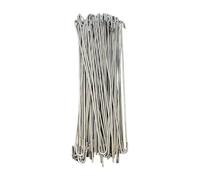 Metal Wire Ties Chain Link Fence Parts - Reliable Performance In Demanding Outdoor Environments | Stainless Steel Zip Ties 100 Pieces Rustproof Weatherproof Adjustable | For Residential Farmhouse Gard