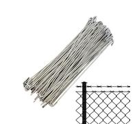 Metal Wire Ties Chain Link Fence Parts - Reliable Performance In Demanding Outdoor Environments | Stainless Steel Zip Ties 100 Pieces Rustproof Weatherproof Adjustable | For Residential Farmhouse Gard