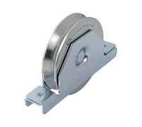 Metalideal | Galet de Portail Coulissant Ø 70mm Support Intérieur à Encastrer - Roue Gorge en V à 92° pour Rail Triangulaire - Acier Zingué Charge 180kg (Référence MIC42770)