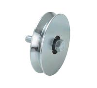 Metalideal | Galet pour Portail Coulissant Ø 40mm Gorge en V | Roue Acier Zingué Haute Résistance Charge 60kg avec Roulement à Billes Étanché et Boulon M14 (À l'Unité) | MIC40240