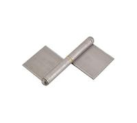 Metalideal | Paumelle À Souder Roulée Avec 2 Ailes Longues Déportées - Bague Laiton Amovible Et Axe En Acier Fixe - Hauteur 120 mm - Droite